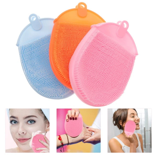 3pcs Silicone Bathing Brushes Skin Massager Cleaning Tools Rubbing Brushes