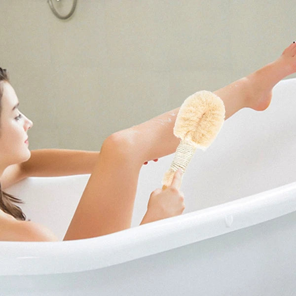 2 Pcs Silk Bath Brush Miss Man Shower Scrubber Body Scrubbers for