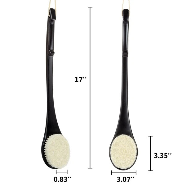 Back Brush Long Handle Shower Bath Body Exfoliating Never Mold For 17 Inches Dry