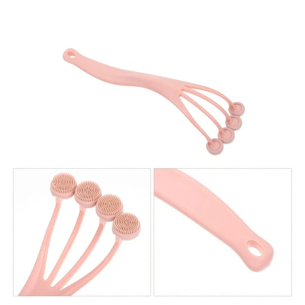 Exfoliating Bath Brush Shower Back Scrubber Long Handle for Body