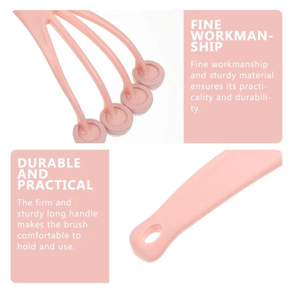 Exfoliating Bath Brush Shower Scrubber with Long Handle Body for