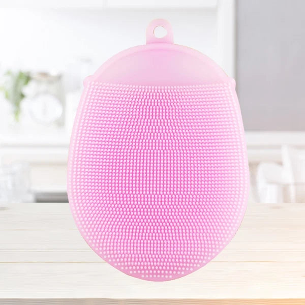 2 Pcs Silicone Bath Brush Exfoliating Shower Brush Silicone Bath Scrubber