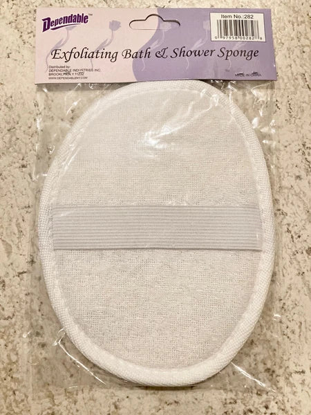 3 Pack - Bath and Shower Exfoliating Body Scrub Sponge / Terry Gauze Pads, New