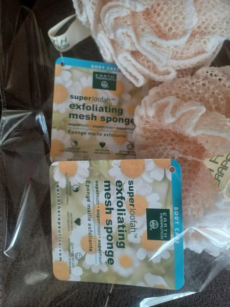 Earth Therapeutics Loofah - Super - Exfoliating - Mesh Sponge - 2 Count