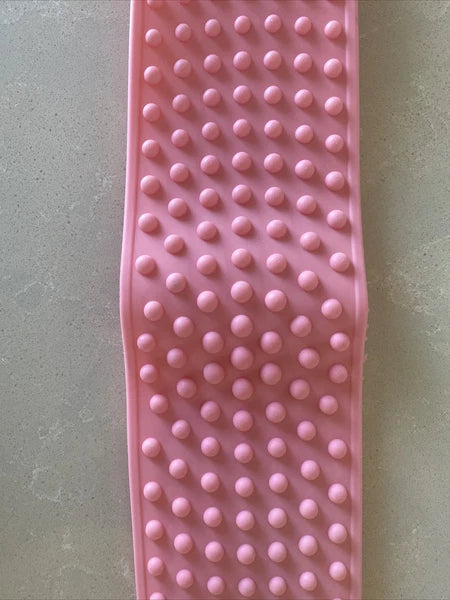 2 Pack - Silicone Body, Back and Foot Scrubber Brush for Shower/Bath 30" - Pink