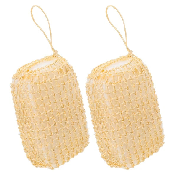 2 Pcs Silk Bath Towel Body Exfoliator Scrubber Brush Exfoliating Sisal