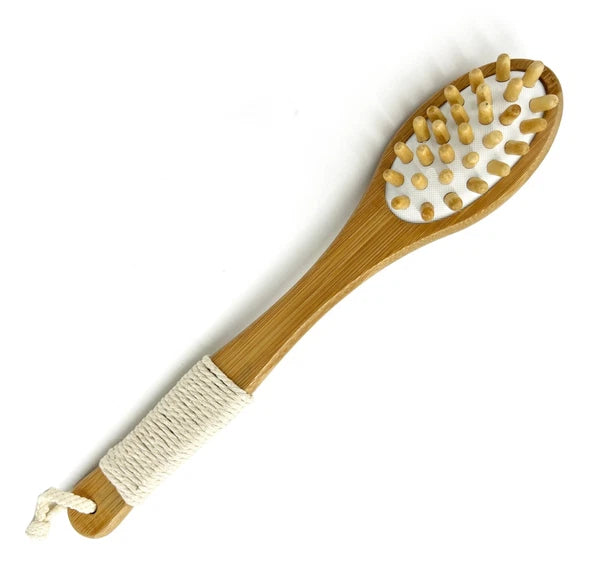 Body Brush Skin Exfoliating Massager Bath Shower Back Scrubber Natural Bristles