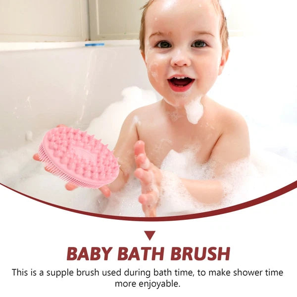 Silicone Bath Brush Shampoo Brush Double-sided Shower Brush for Baby Kids