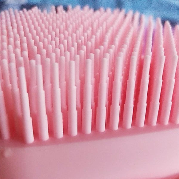 Pets Dog Cat Silicone Softy Massage Bath Brush Scrubber Shampoo Dispenser Shower