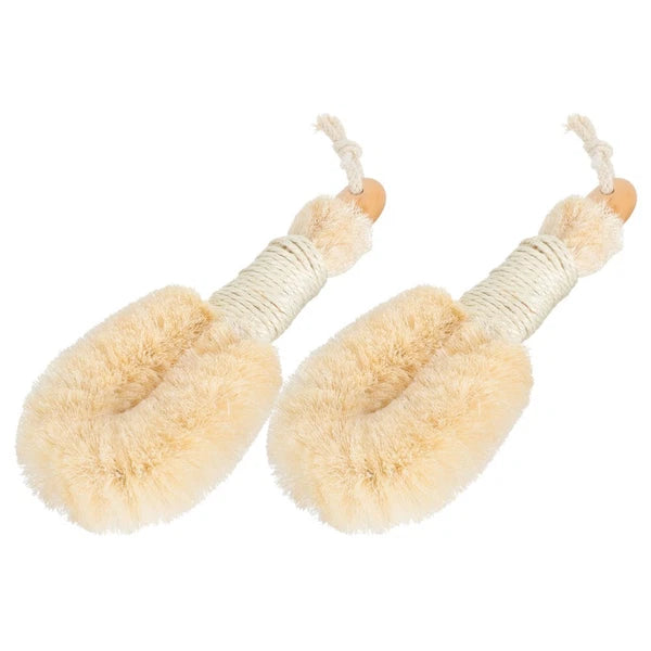2 Pcs Silk Bath Brush Miss Exfoliating Back Body Scrubber Brushes for
