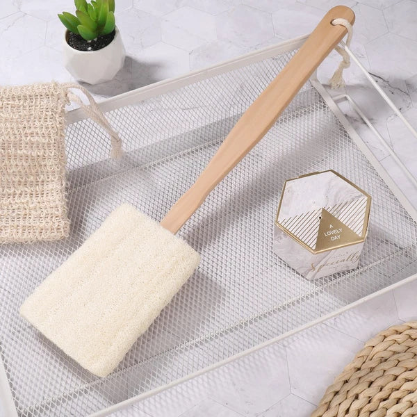 Loofah Bath Brush Hand Scrubber Back Scrubbing Work Miss Exfoliating Wash