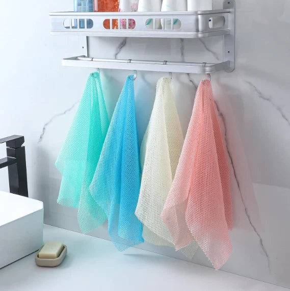 4× African Net Sponge Exfoliating Bath Long Sponge Shower Body Back Scrubber USA