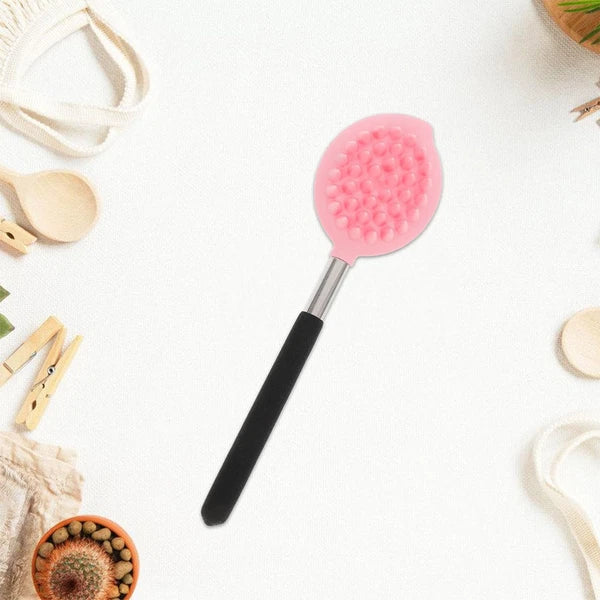 2 Pcs Bath Brush Child Silicone Back Shower Exfoliating Scrubber