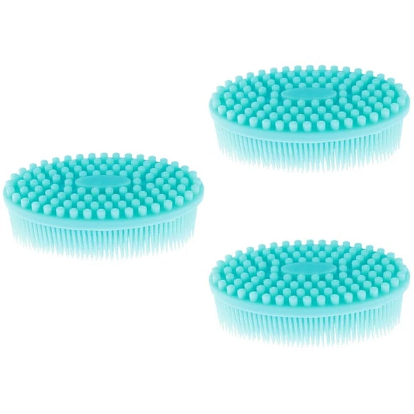 3 Count Bath Brush Body Exfoliator Scrubber Silicone Baby Shower Skin