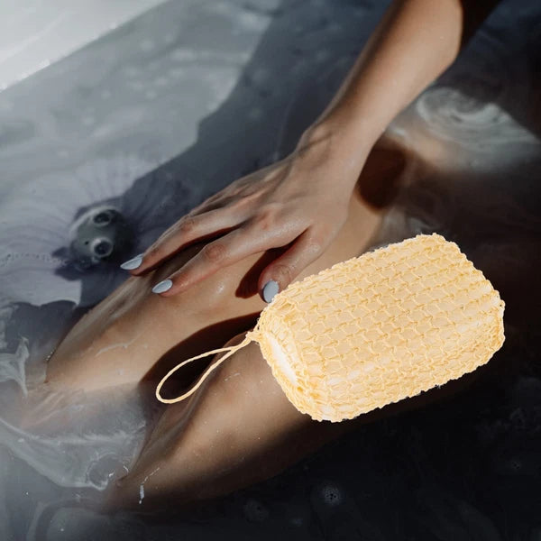 2 Pcs Silk Bath Towel Body Exfoliator Scrubber Brush Exfoliating Sisal