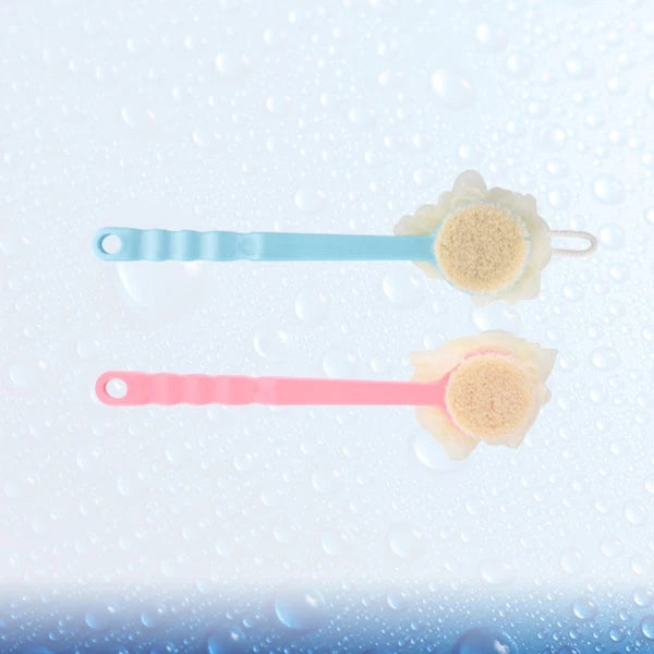 2 Pcs Back Rub Bath Brush Body Shower Scrubber Exfoliator Flower