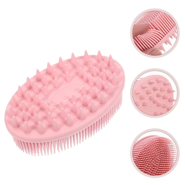 2 Pack Silicone Bath Brush Child Scrubber for Body Scrubbers
