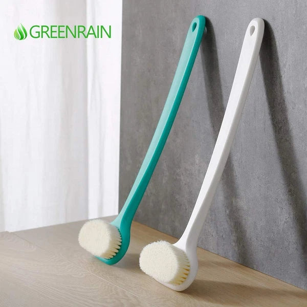 Upgraded Bath Body Brush with Comfy Bristles Long Handle Gentle Exfoliation I...