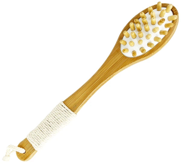 Body Brush Skin Exfoliating Massager Bath Shower Back Scrubber Natural Bristles