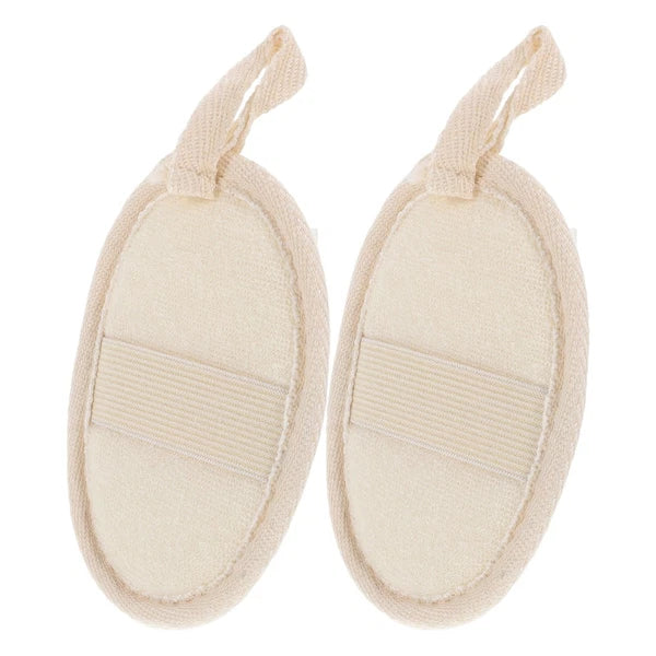 2 Pcs Loofah Bathing Scrub Exfoliating Brush Back Cleaning Scrubber