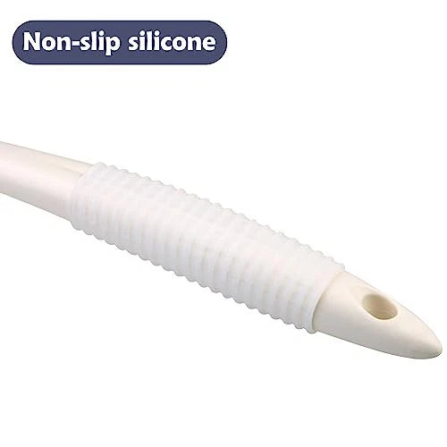 Back Bath Brush Long Handle for Shower - Soft Shower Brush for Men & Ivory